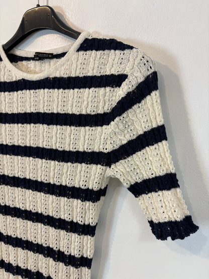ZARA. Top punto rayas calado. T S