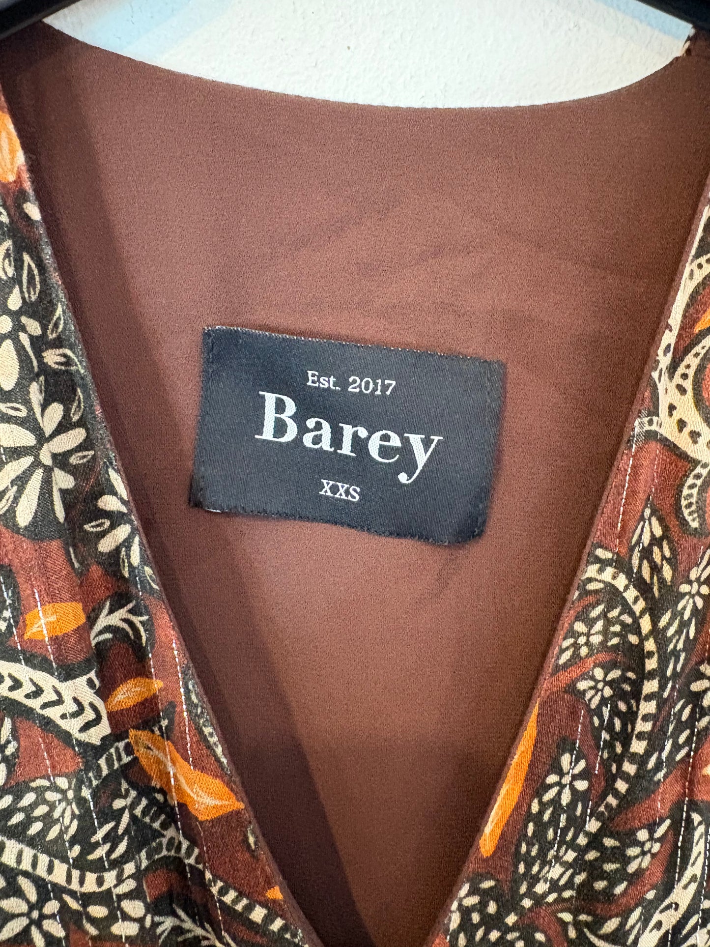 BAREY. Vestido largo estampado flores