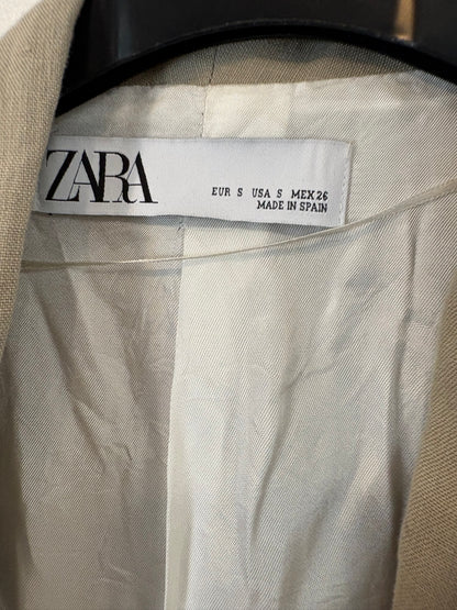 ZARA. Blazer lino beige tostado