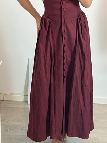 IQ.  COLLECTION. Falda larga burdeos. T M (tara)