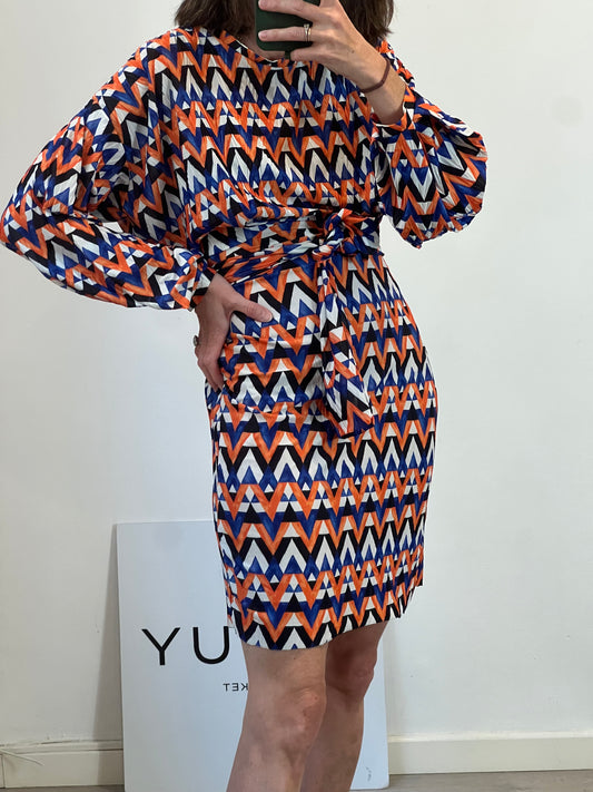 ZARA. Vestido midi estampado T.s