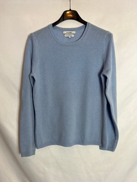 EL CORTE INGLÉS. Jersey azul claro cashmere. T 36