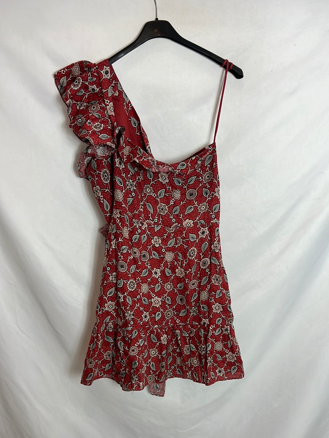 ISABEL MARANT ÉTOILE . Vestido Lino asimetrico estampado. T 42