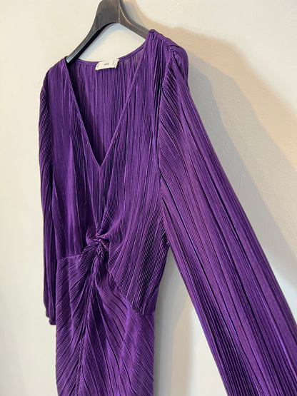 MANGO. Long dress with gathered waist. TM