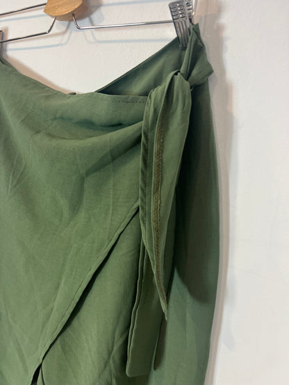 VALENTINA. Green crossover trousers, size 42