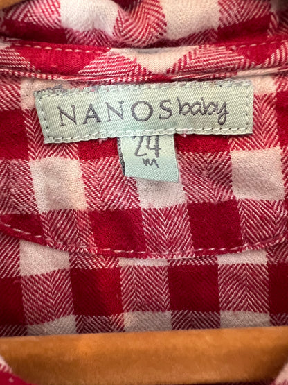 NANOS. Camisa cuadros textura. T 24 meses