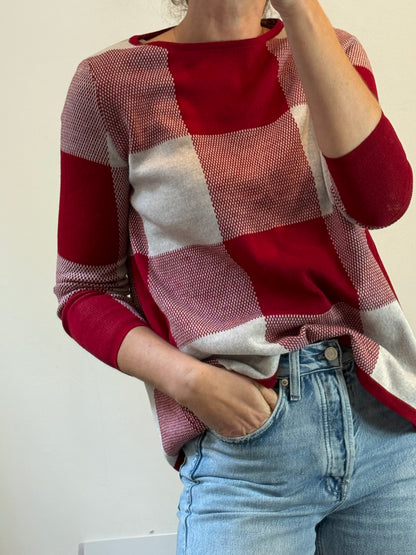 LA CASITA DE WENDY. Jersey cuadros en rojo