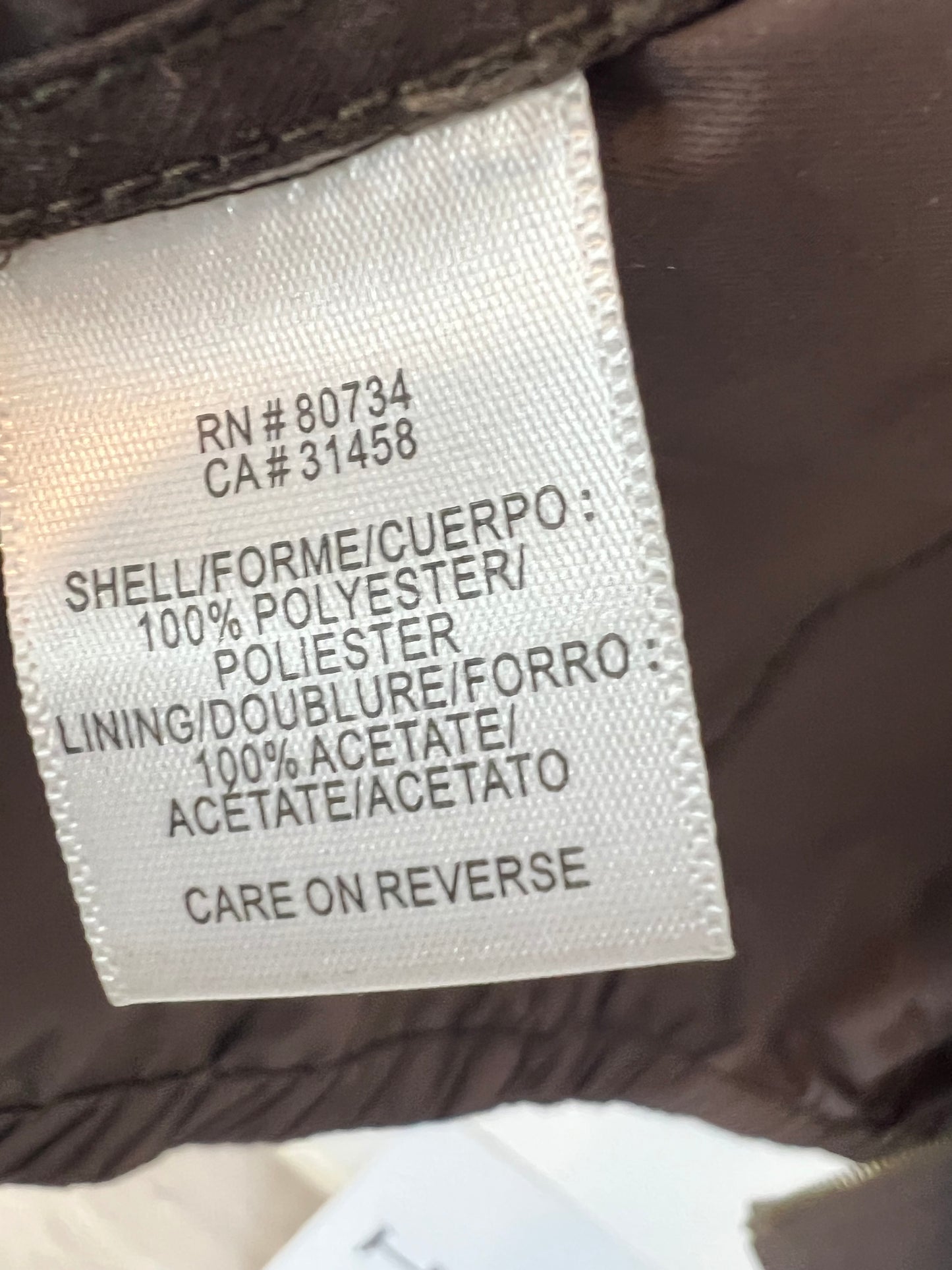 BCBG MAXMARA. Parka marrón cortavientos. T S