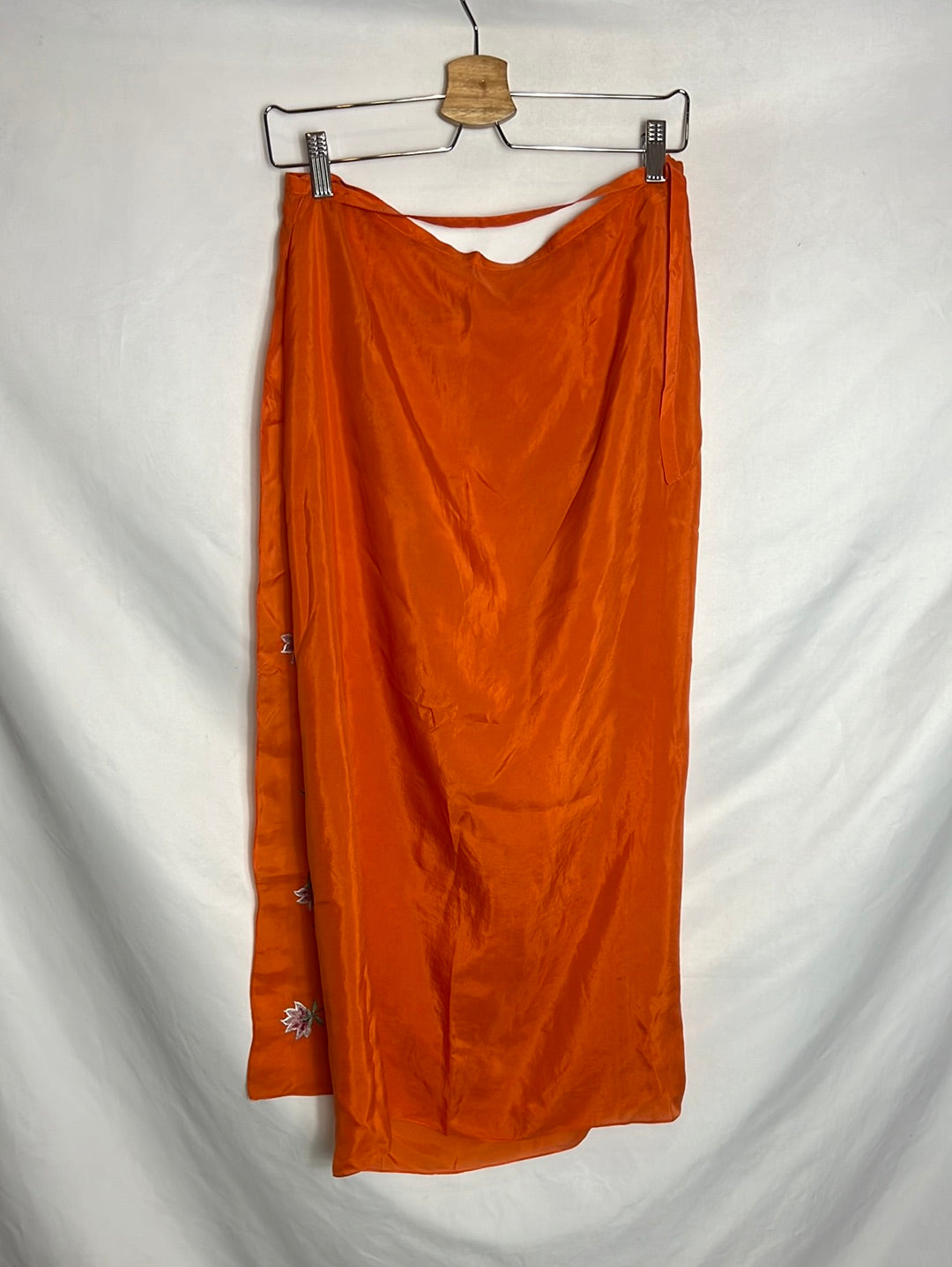 SILK COCOOM. Falda/pareo seda bordados. T 10 (M)