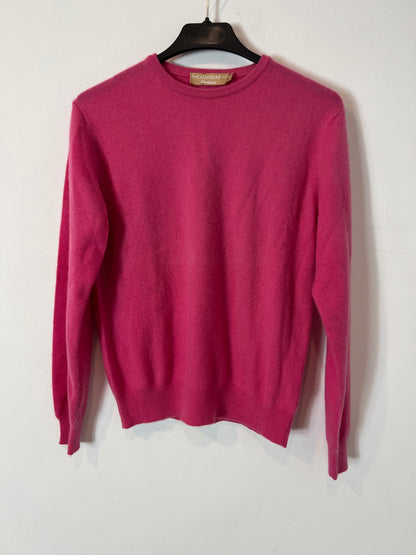 EL CORTE INGLÉS. Fuchsia cashmere sweater. Size 40 (S/M)