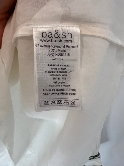 BA&amp;SH. Embroidered white blouse. T 1(S)