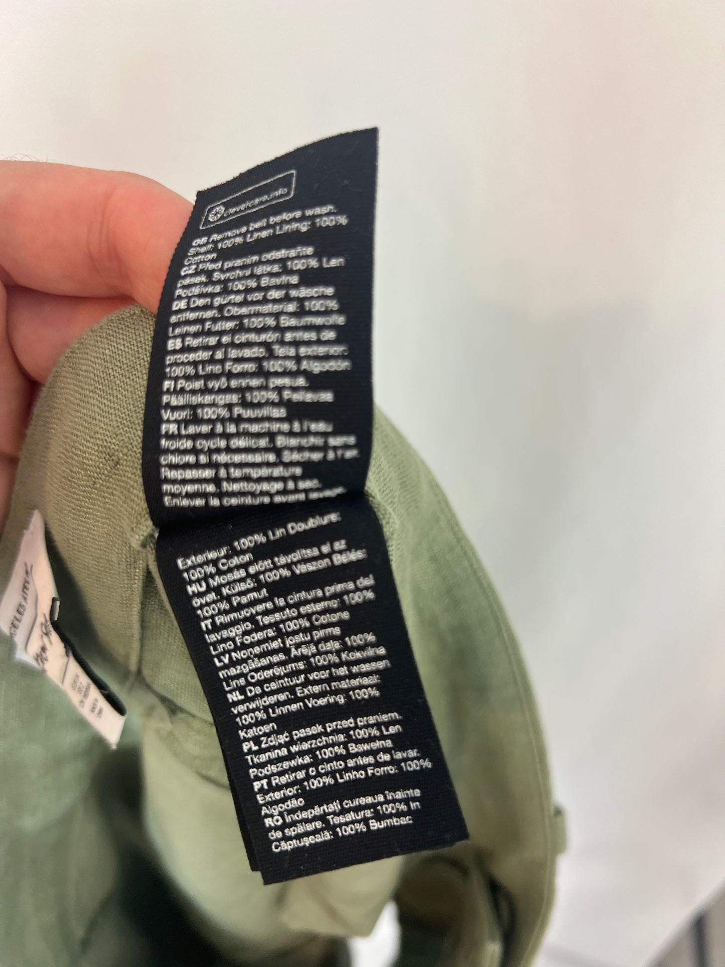 & OTHER STORIES. Bermuda verde lino. T 34