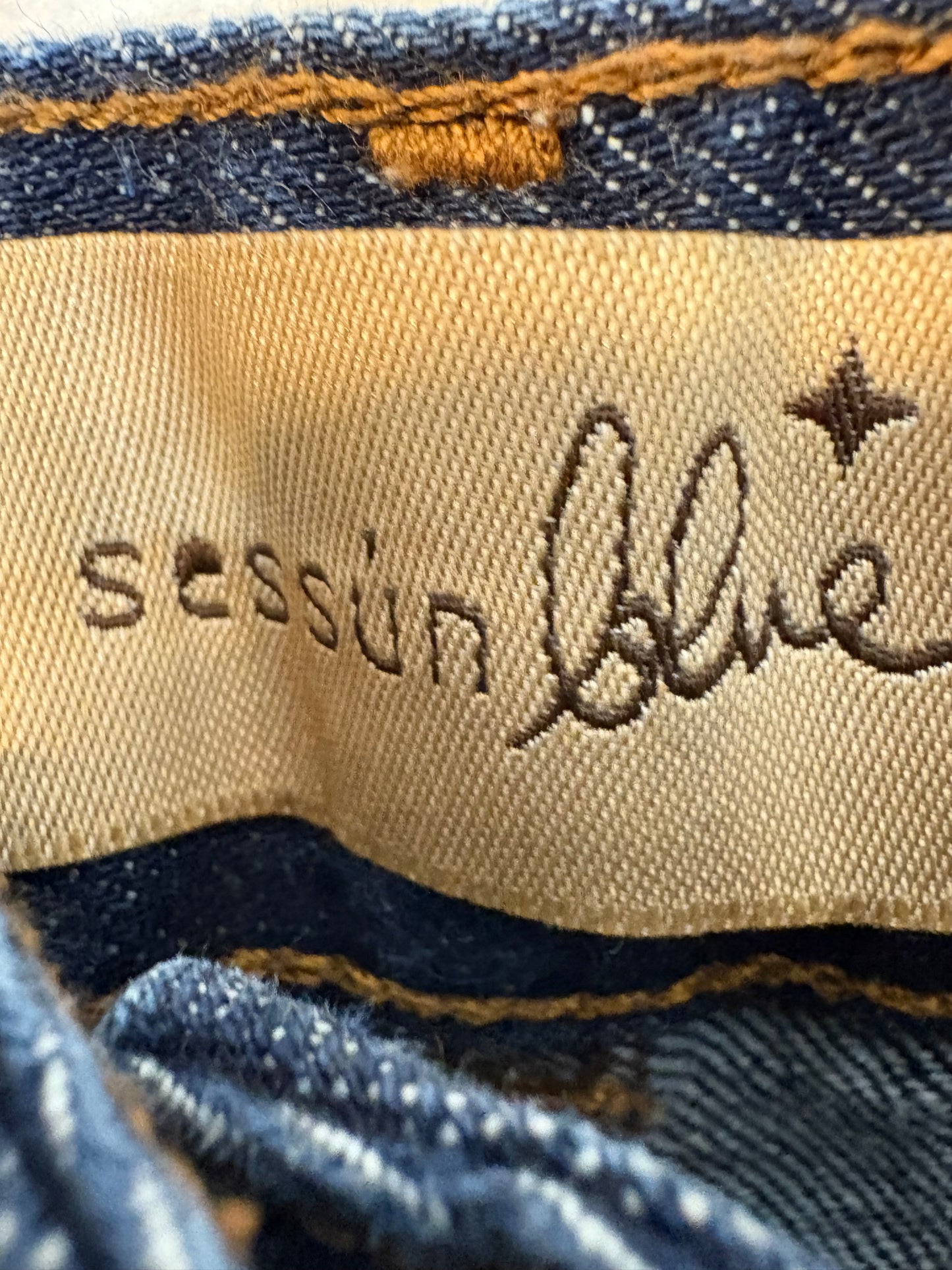 SESSUN: Denim recto bolsillos azul oscuro