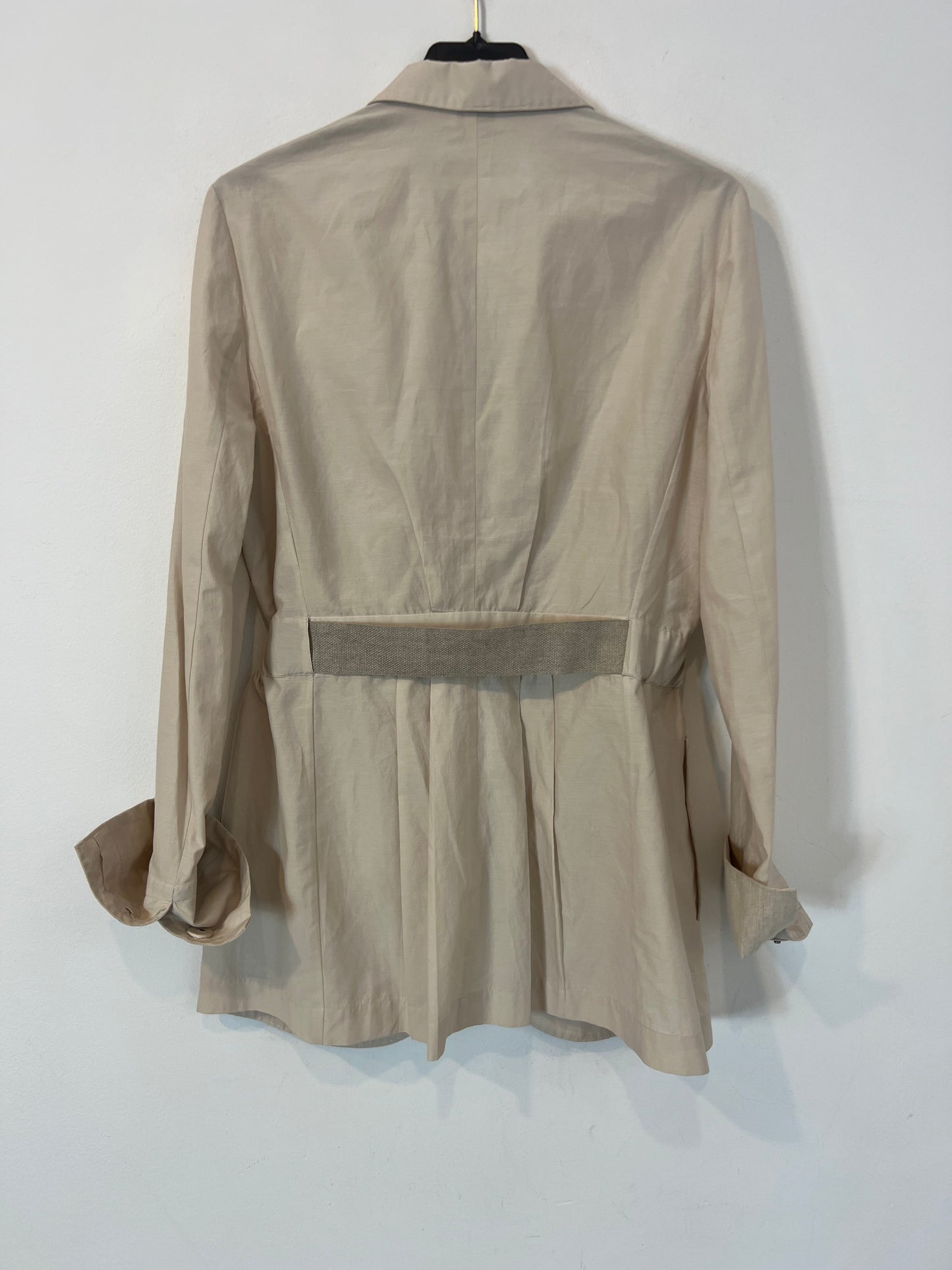 BRUNELLO CUCINELLI. Beige cotton and silk jacket. Size 42 (M)