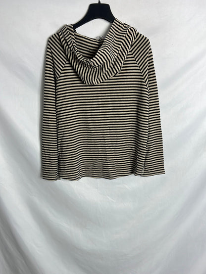 ALGO BONITO. Chaqueta punto rayas. T S/M
