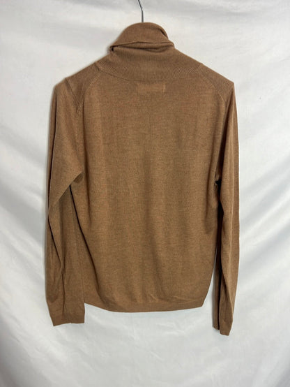 MANGO. Camel turtleneck sweater. TS