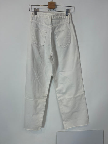 ZARA. Denim pinzas blanco. T 36