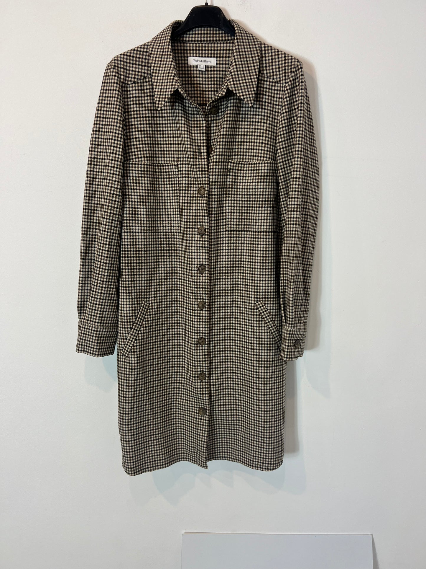 PEDRO DEL HIERRO. Chaqueta cuadros tonos tierra T.m