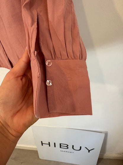 ZARA. Blusa fluida rosa palo