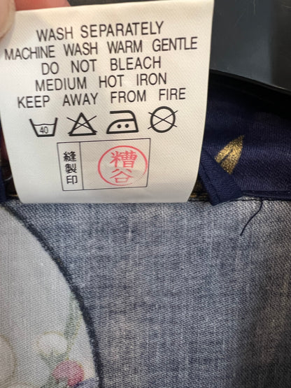 OTRAS. Kimono japonés azul estampado. T U