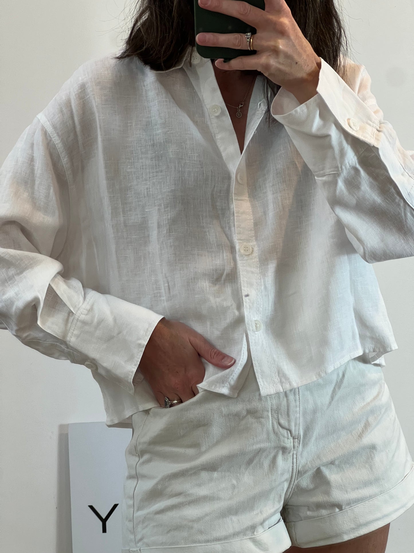 ZARA. Blusa lino. T S