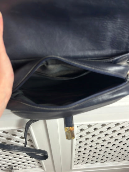 OTHERS. Vintage blue leather bag