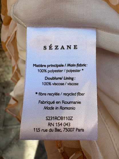SÉZANE. Vestido plisado estampado