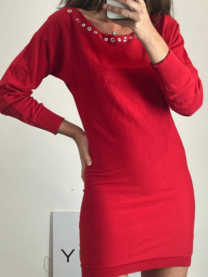 GIMAGUAS. Short red studded dress TM