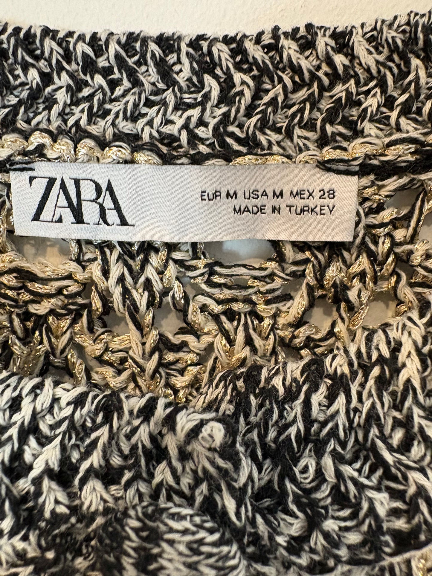 ZARA. Chaqueta punto abierto T.m