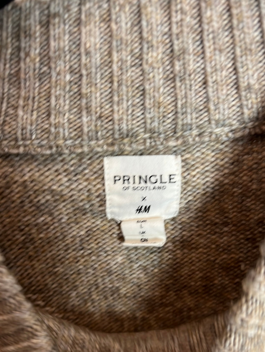 H&M. Jersey beige rombos. T L