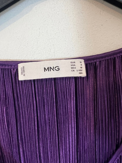 MANGO. Long dress with gathered waist. TM