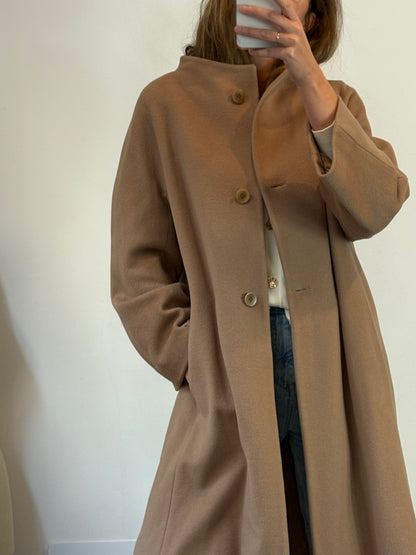 ADOLFO DOMÍNGUEZ. Abrigo largo  lana y cashmere