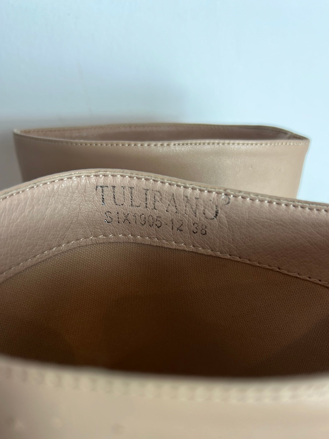 TULIPANO. Botas altas beige. T 38(tara)