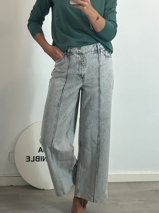 MANGO. Straight grey denim size 38