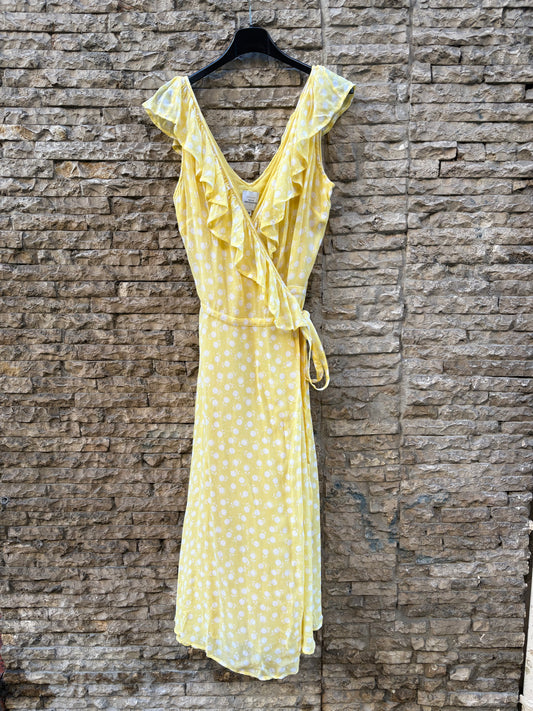 PETITE MENDIGOTE. Vestido midi lunares cruzado