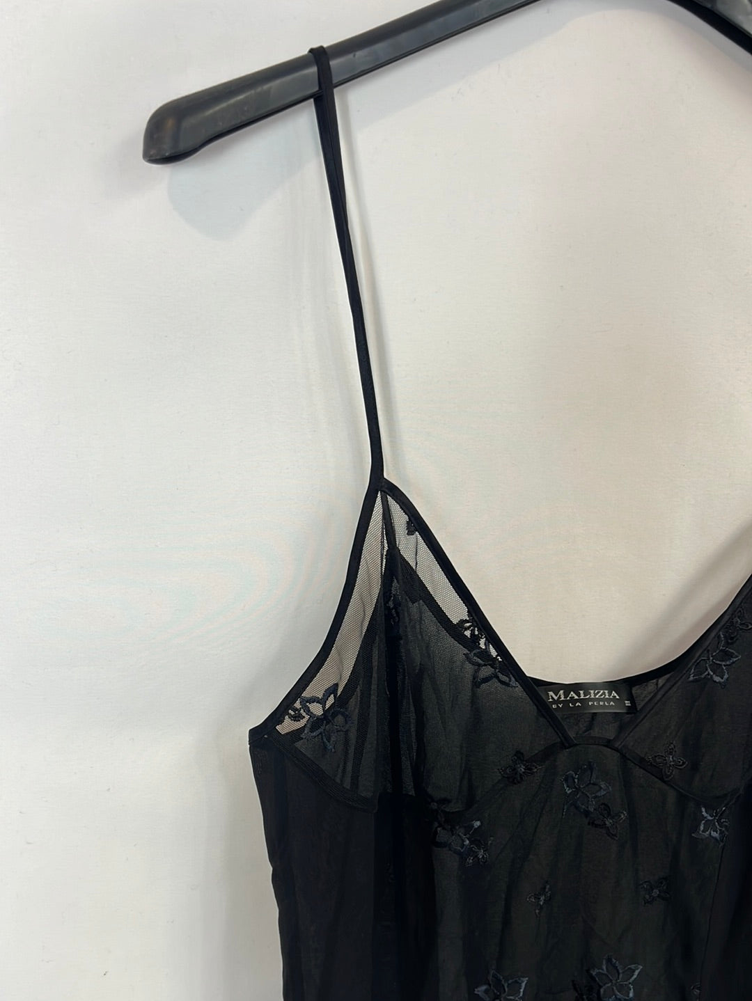 MALIZIA BY LA PERLA. Semi-sheer black top. TM