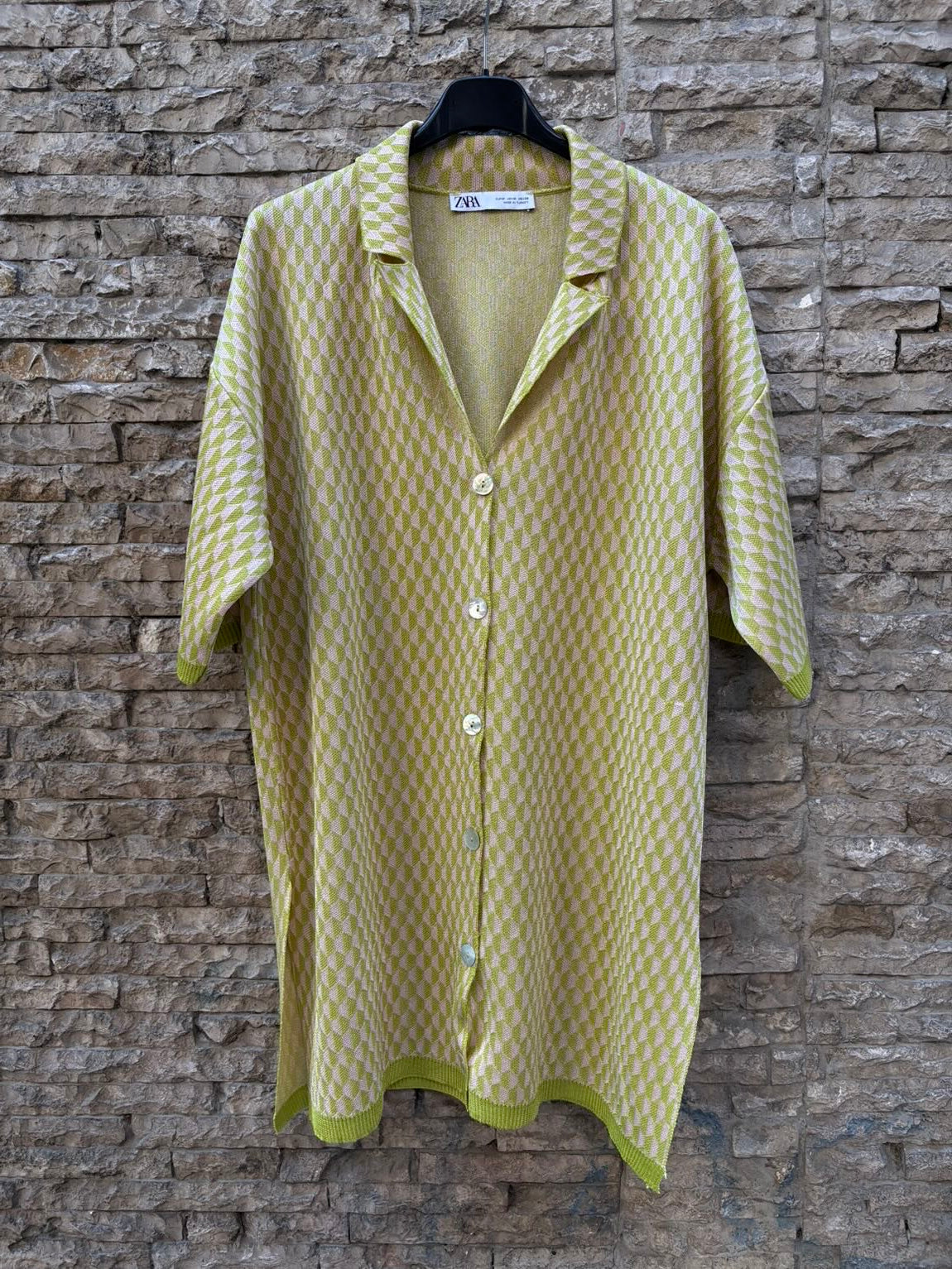 ZARA. Chaqueta punto bicolor fluida
