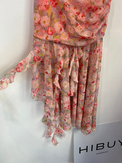 ZARA. Vestido flores tull T.m