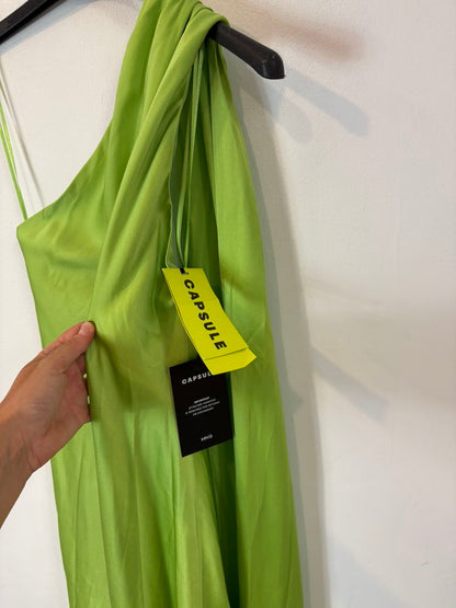 MANGO CÁPSULE. Vestido asimétrico cuello lazada