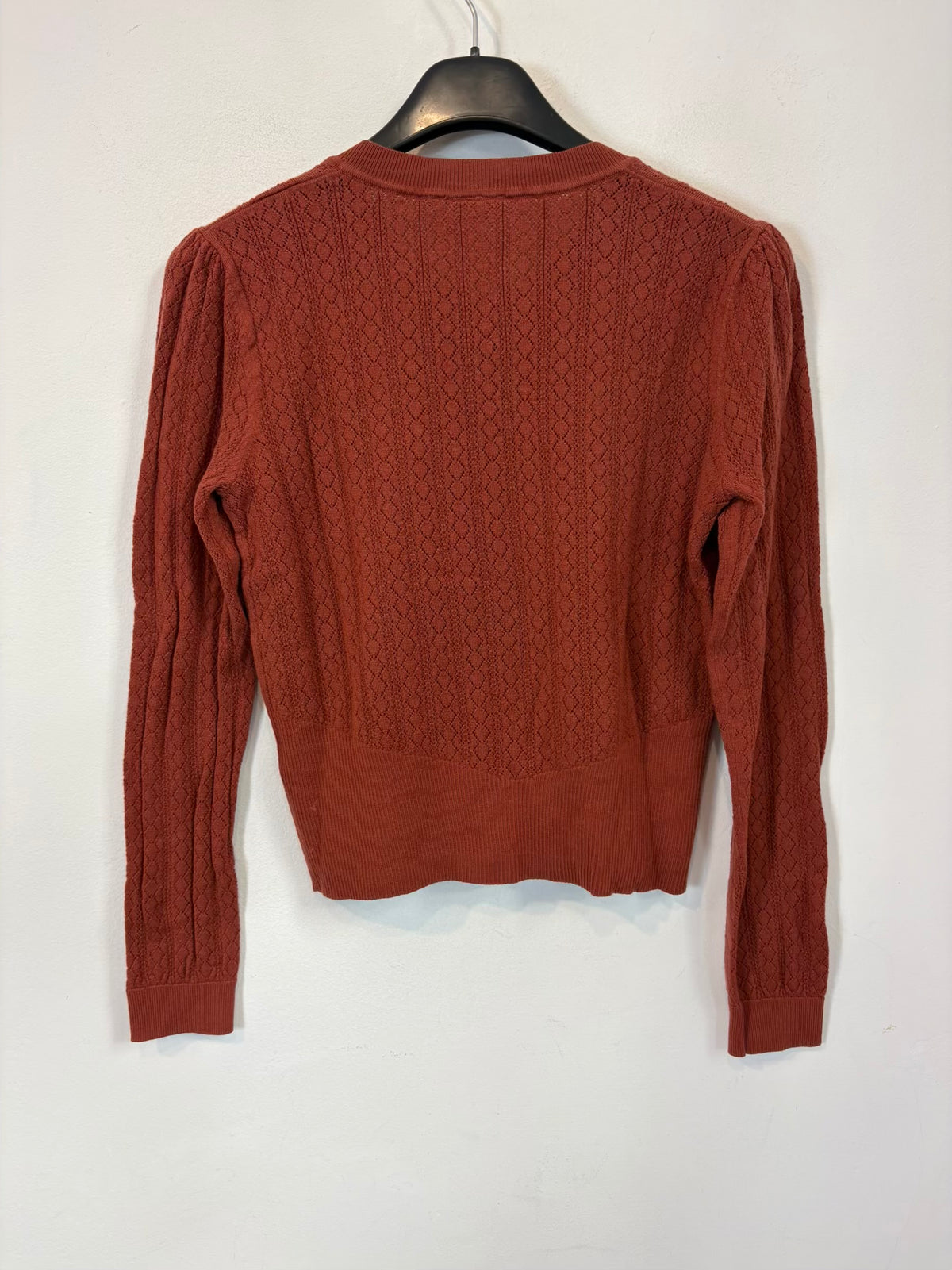 MARIE SIXTINE. Jersey calado lana en teja