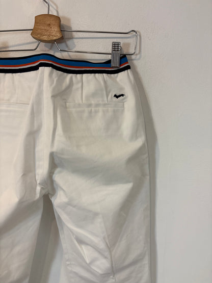HARMONT & BLAINE. Pantalón chino blanco detalle cintura
