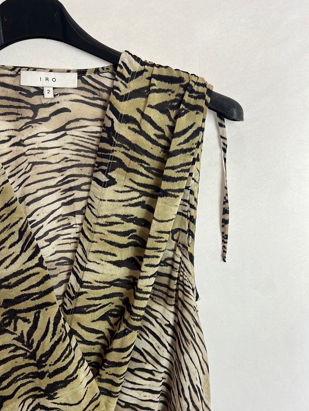 IRO. Mono fluido seda animal print. T 2(M)