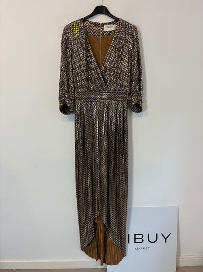 BA&SH. Vestido largo plisado fiesta