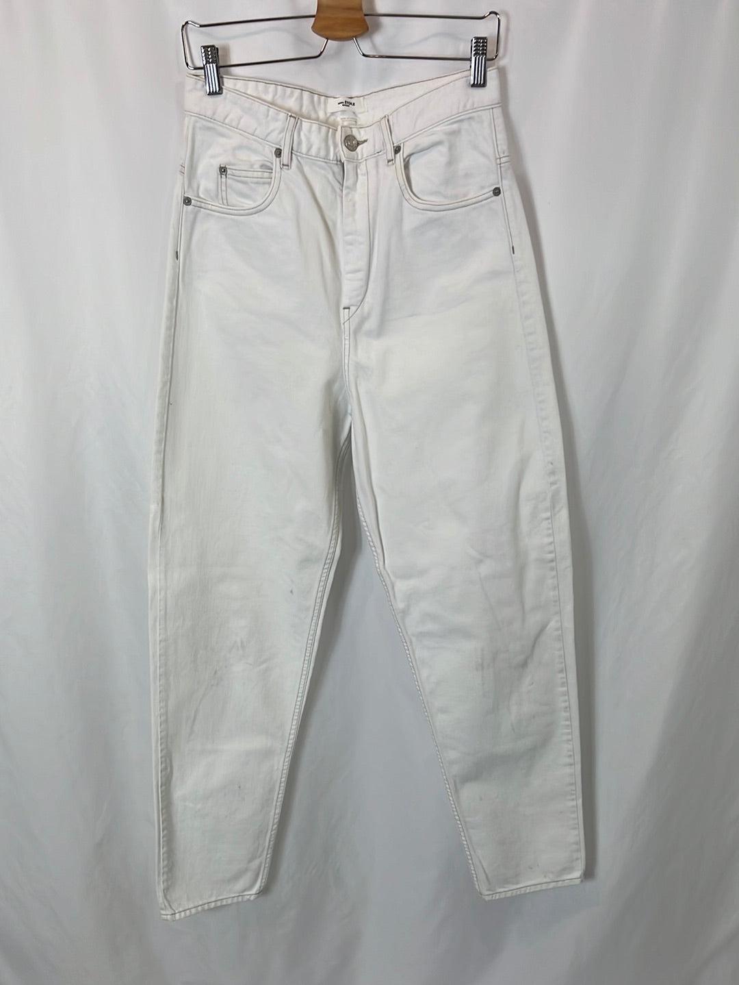 ISABEL MARANTETOILE. White denim trousers, size 36