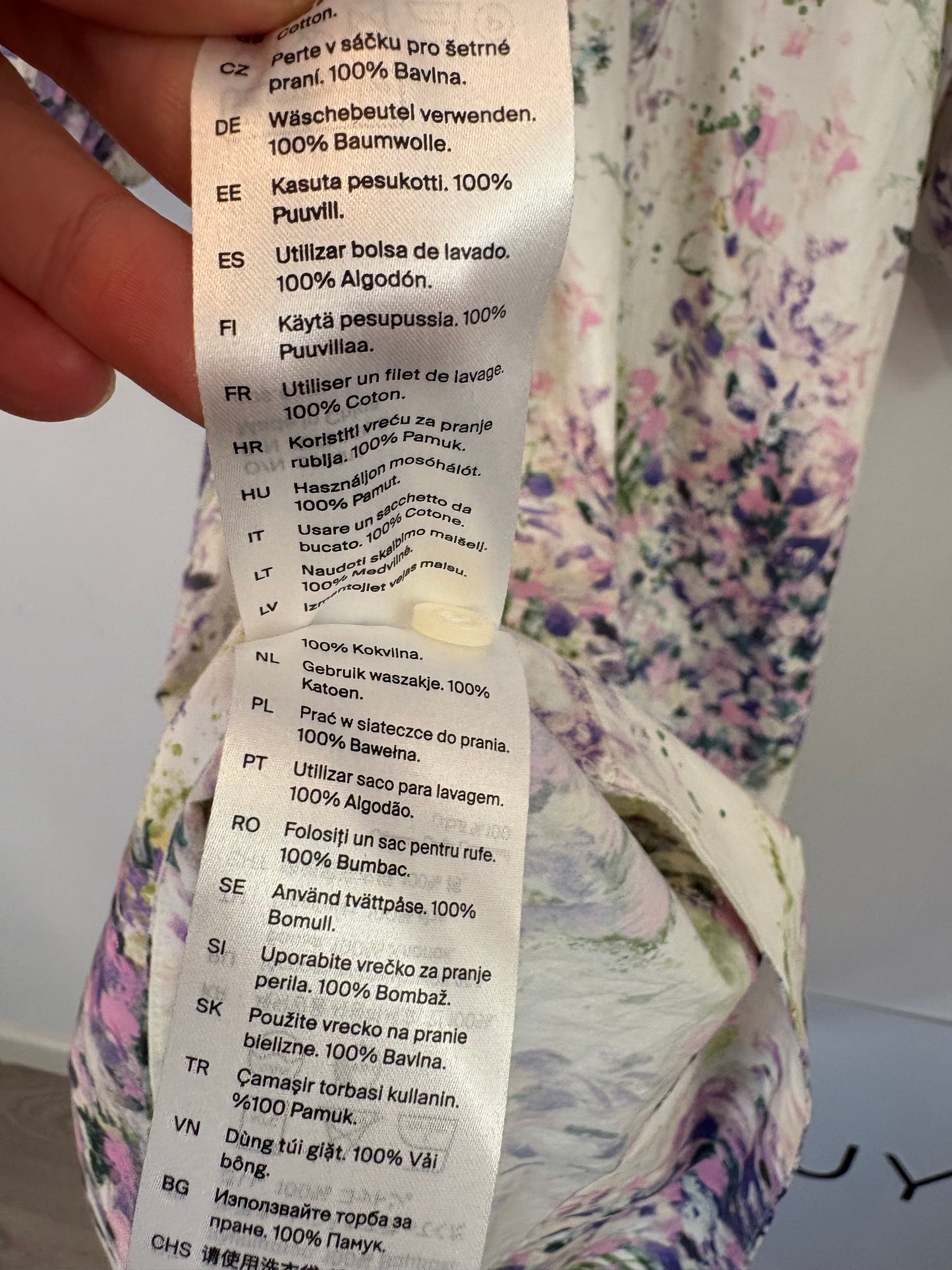 COS. Vestido midi estampado pintura. T XS