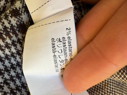 ZARA. Total look punto elástico cuadros