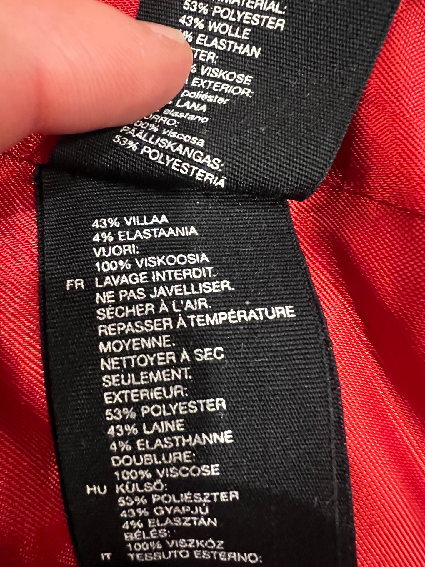 &amp;OTHER STORIES. Red double-breasted blazer with wool S 36