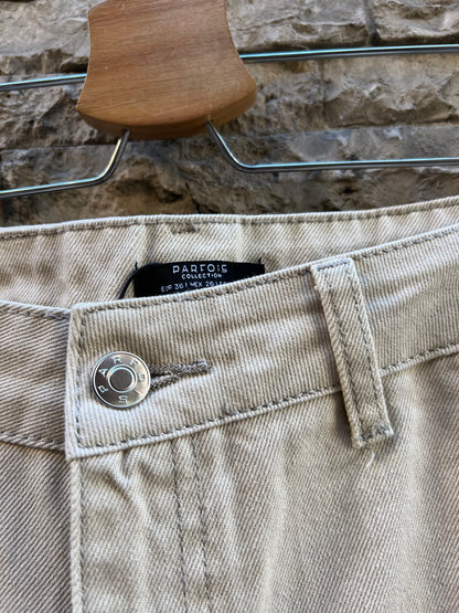 PARFOIS. Denim beige pata ancha