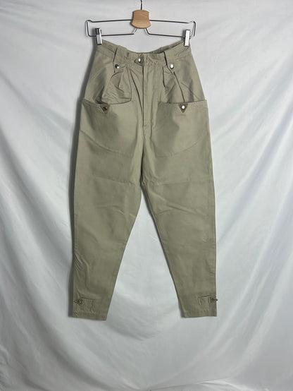 ISABEL MARANT ETOILE. Green trousers with stud details. Size 34