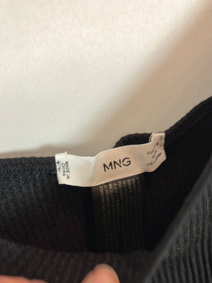 MANGO. Mono elastico negro canalé . T M